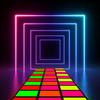 Mixweer 1 Pcs 118 x 39 Inch Disposable Neon Dance Floor 80s 90s Party Decorations DIY Plastic Dance Floor Neon Carpet Runner for Outdoor Birthday