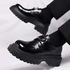 Mode Derby Business Herren Lederschuhe Retro Britischer Stil Design Mode Party Täglich Büro Dicksohlige Heißverkaufende Schuhe Neu