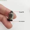 Pneumatic Mini Push-in Connector Set: PC4/6-M5, POC3-M5/4-M6, PL4-M3 Elbow