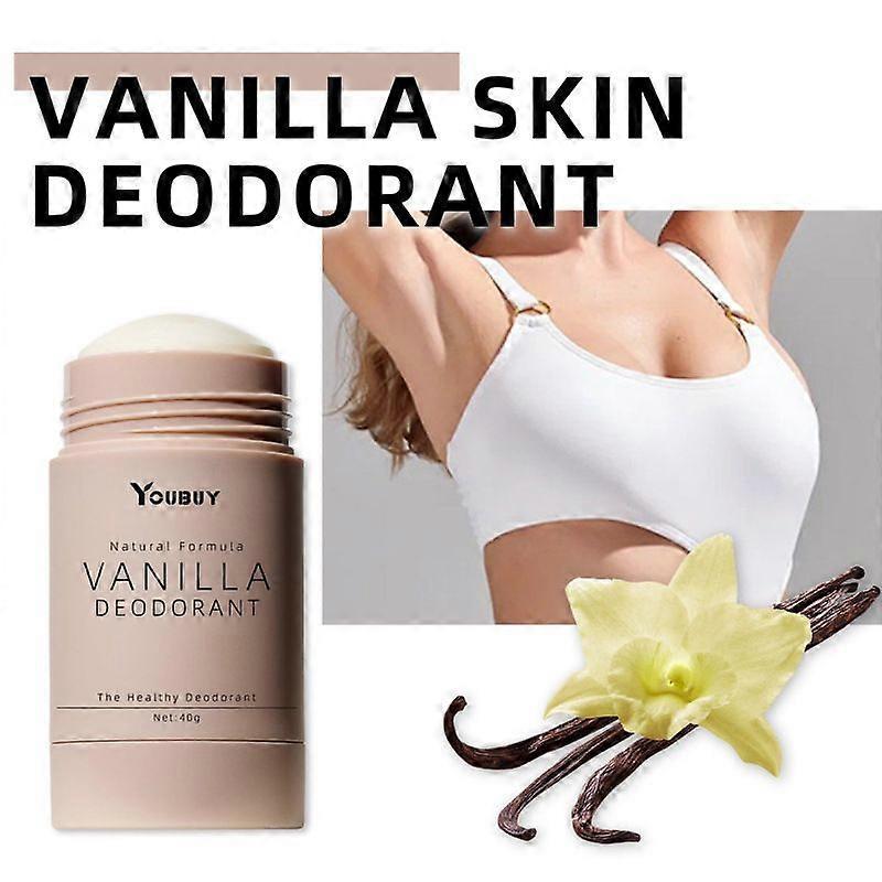 Vanilla Skin Natural Deodorant for Women & Men - Aluminum-Free, Vegan & Sensitive Skin Safe, Fresh Vanilla Scent, Eco-Friendly