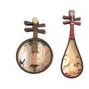 Wooden Chinese Style Ethnic Instrument Fridge Magnet Set For Living Room Dcor