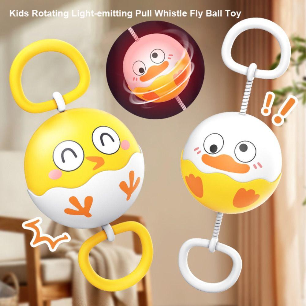 Hand Eye Coordination Kids Rotating Light-emitting Ball Novelty Fly Ball Toy
