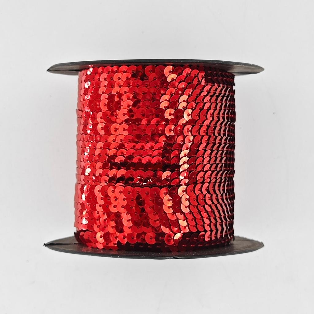 Eco-friendly 5mm Flat Lace PET Sequin Woven Ribbon for Shoe and Hat Accessories