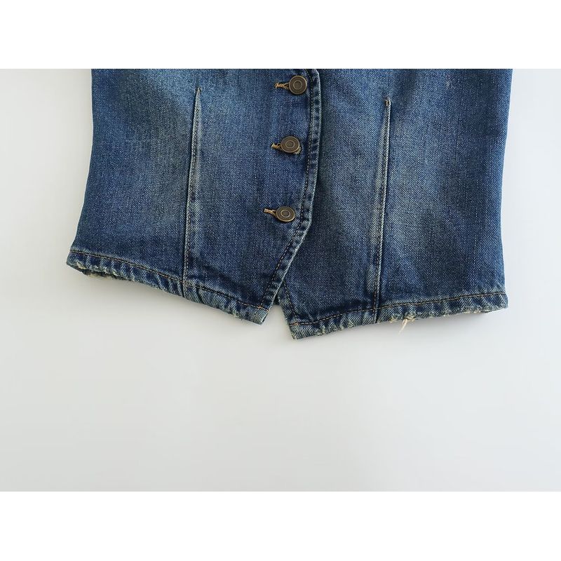 Kaslead Fashion Style V Neck Tight Vest Vest