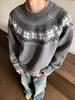 Unisex Japanese Retro Fair Isle Knit Sweater - Autumn/Winter 2026 Collection