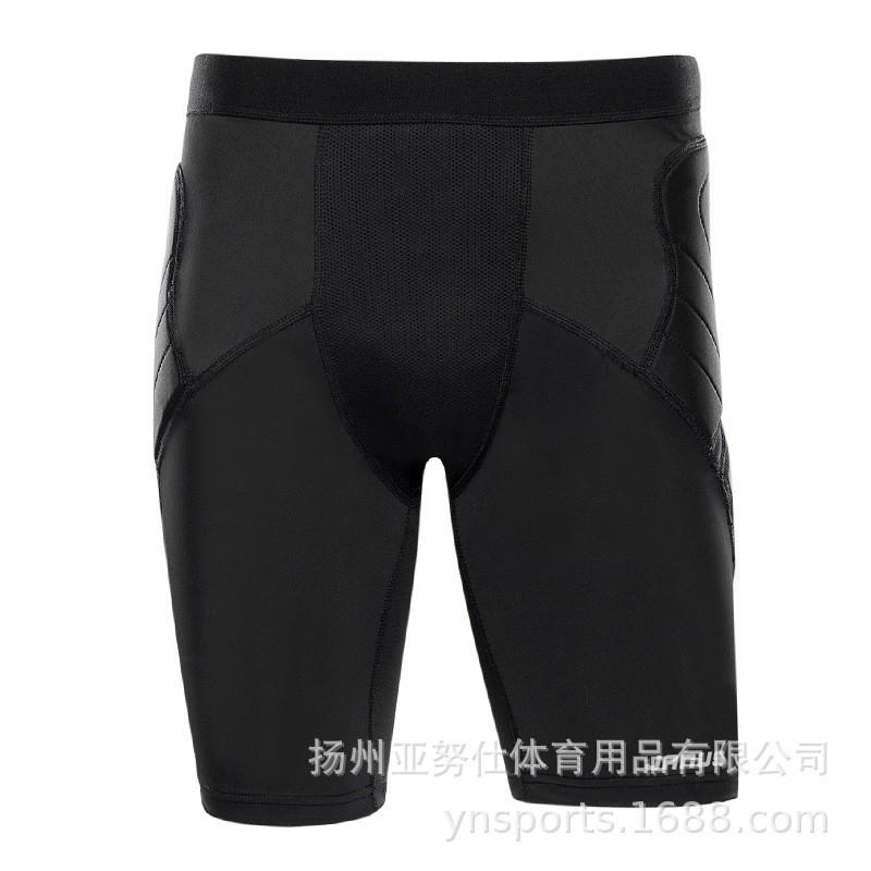 Men Women Soccer Goalkeeper Compression Shorts With Impact Padding Tackling Running Rugby Training