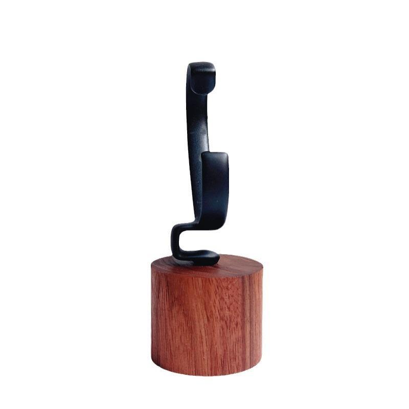 Wooden C-Shaped Watch Holder Single Slot Jewelry Bracelet Organizer Display Stand for Personal Use 1Pcs