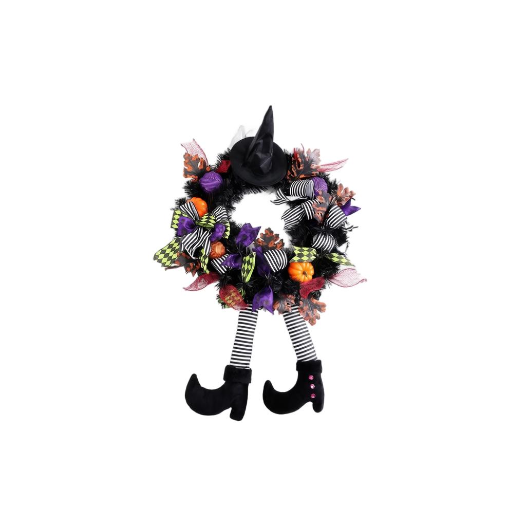 Scary Halloween Wreath for Front Door, Indoor Outdoor House Decoration
