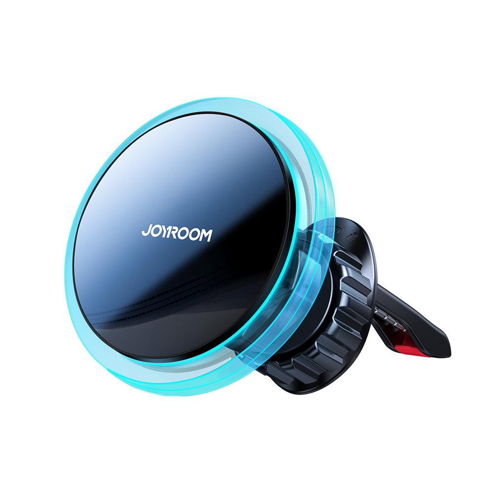 Supporto per telefono da auto con caricabatteria wireless Qi da 15W MagSafe per griglia, argento