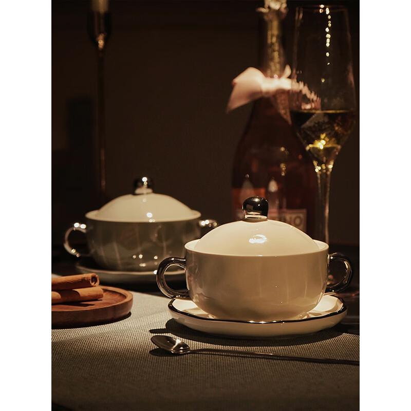 COMATE Ceramic Double-Ear Dessert Bowl Set