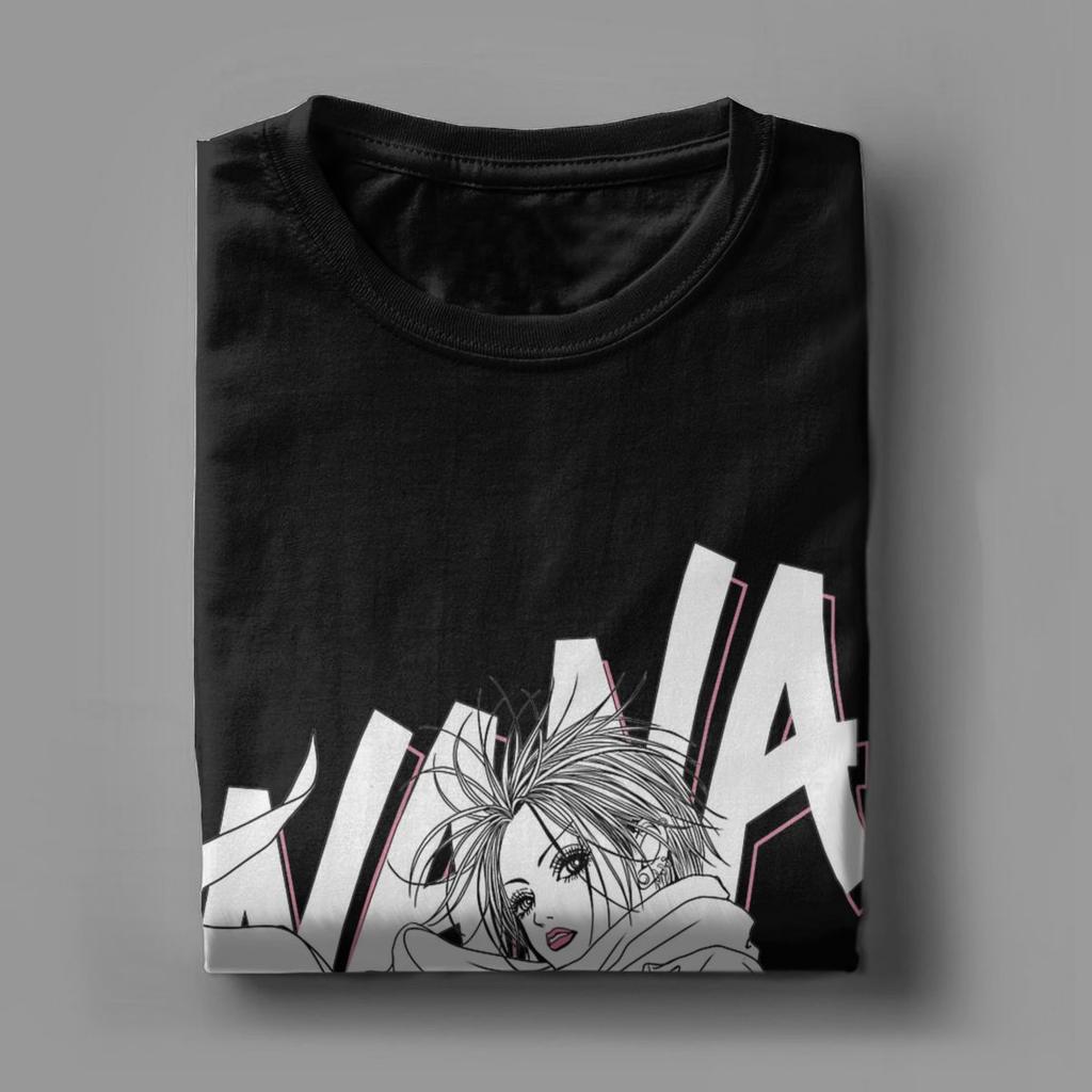 Nana Osaki Anime T-Shirts Men Crazy Pure Cotton Tee Shirt Crewneck Short Sleeve T Shirt Summer Clothing