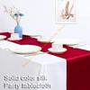 Solid Color Silky Table Runner Collection 12x108Inch, Enhances Ambiances for Various Celebratory Occasion 55KF