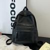 Schoolbag Retro Soft Leather Commuter Backpack Women's 1011 Spring and Summer New College Student Schoolbag Lightweight Travel Backpack Large Capacity