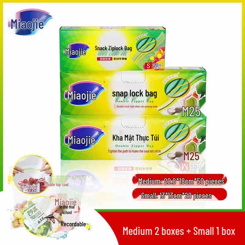 Miaojie Refrigerator Freezer Food Storage Bags