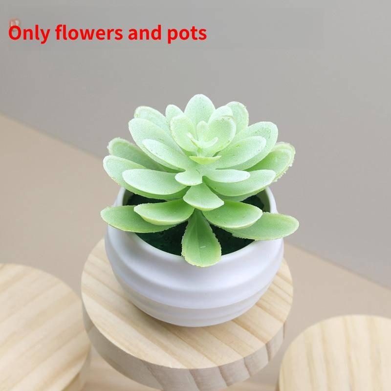 Plant Plastic Succulent Lotus Artificial Potted For Indoor Decoration And Gifts