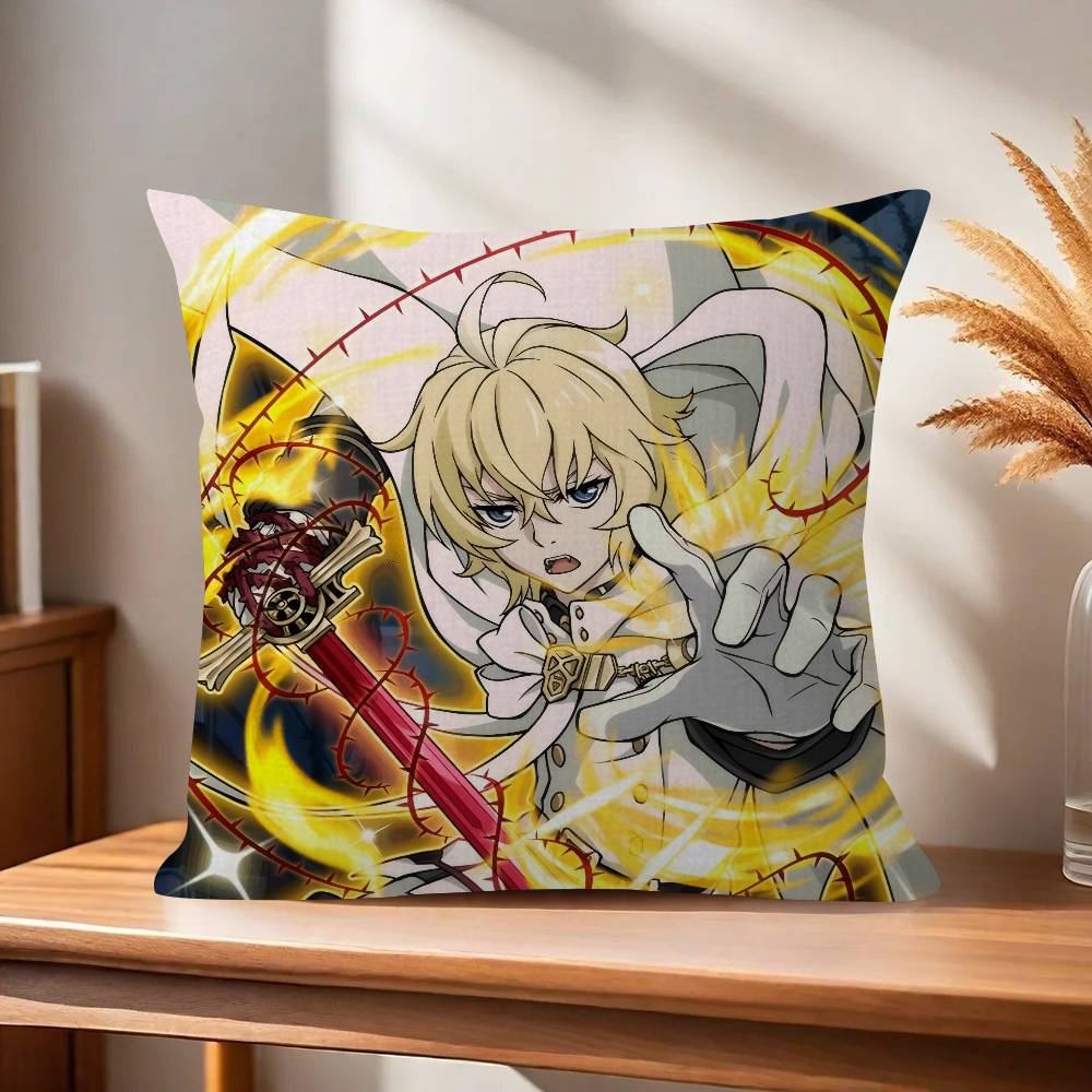 Anime Seraph of The End   Pillow Cover Sofa Cushion Cover Home Room Decoration Children Gift