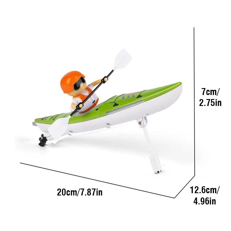 Rc Boat Kayak Racing Ship 2.4G Remote Control Rowing Boat Paddling Water Competition Games Summer Outdoor Toy for Boys Kids Gift