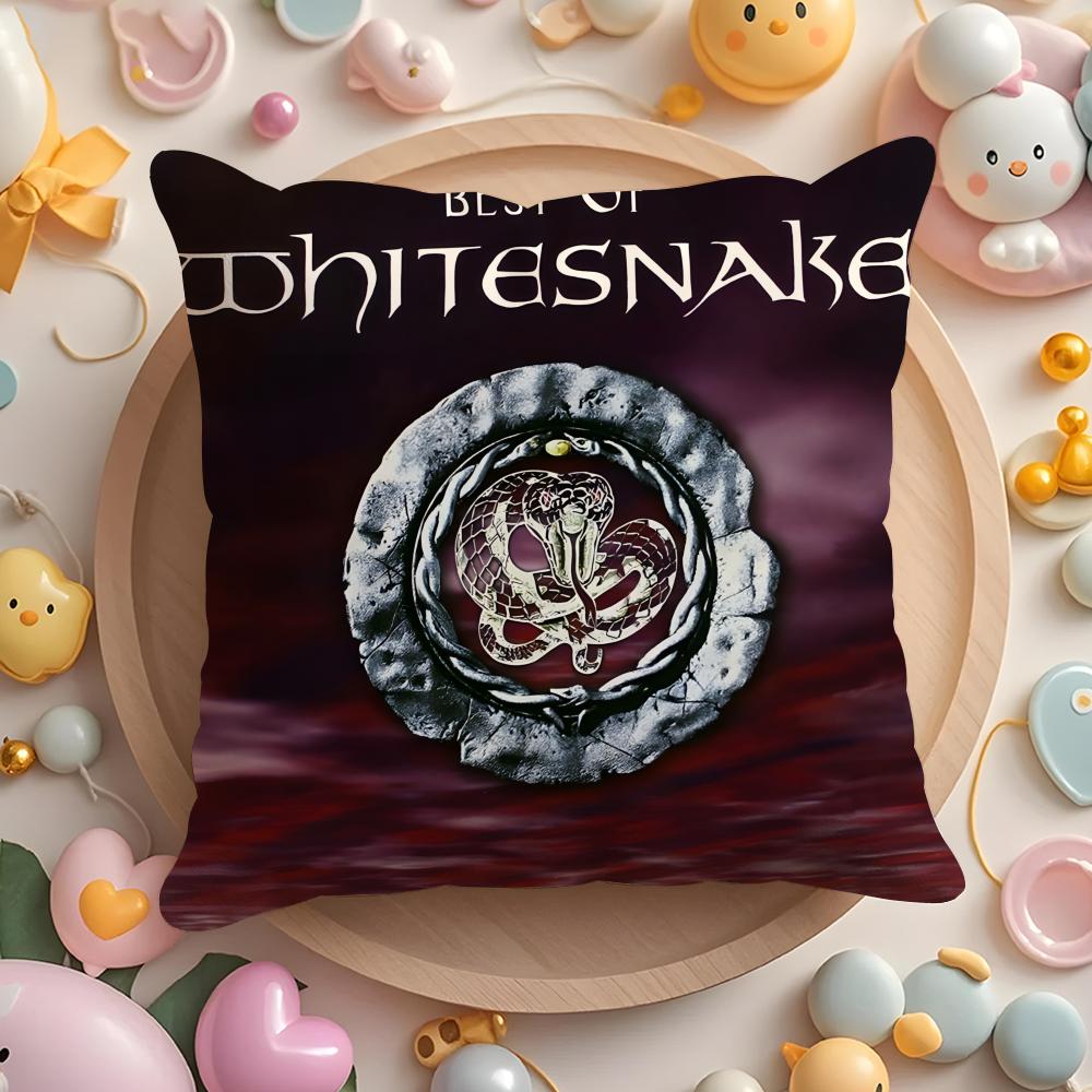 

W-Whitesnake Band Cushion Cover Home & Car Multi-Scene Pillow Cover - Reversible, Soft & Durable for Daily Use 30cmx30cm