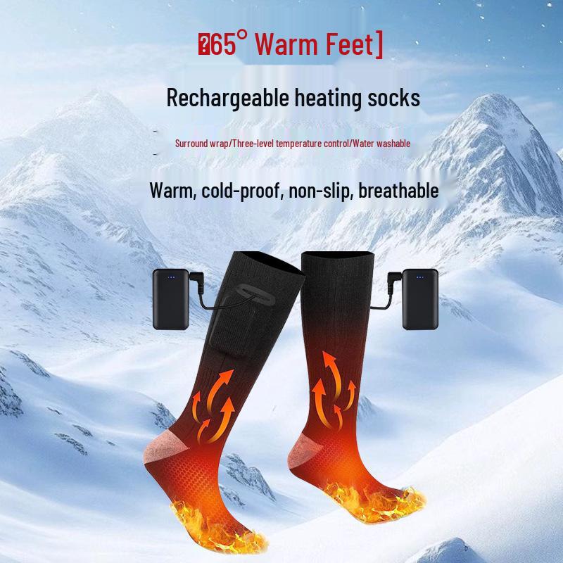Removable Electric Heating Socks - Pure Cotton Winter Warmers