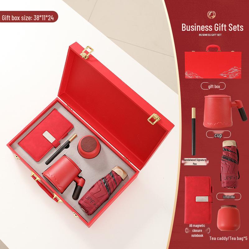 High-End Logo Tea Set for Company Meetings & Corporate Gifts