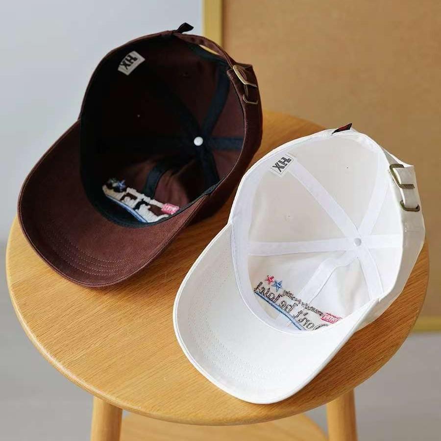 Fashion Hat Himade "Wide brim shows more face, small hat type" niche English embroidery alphabet baseball hat men's and women's caps