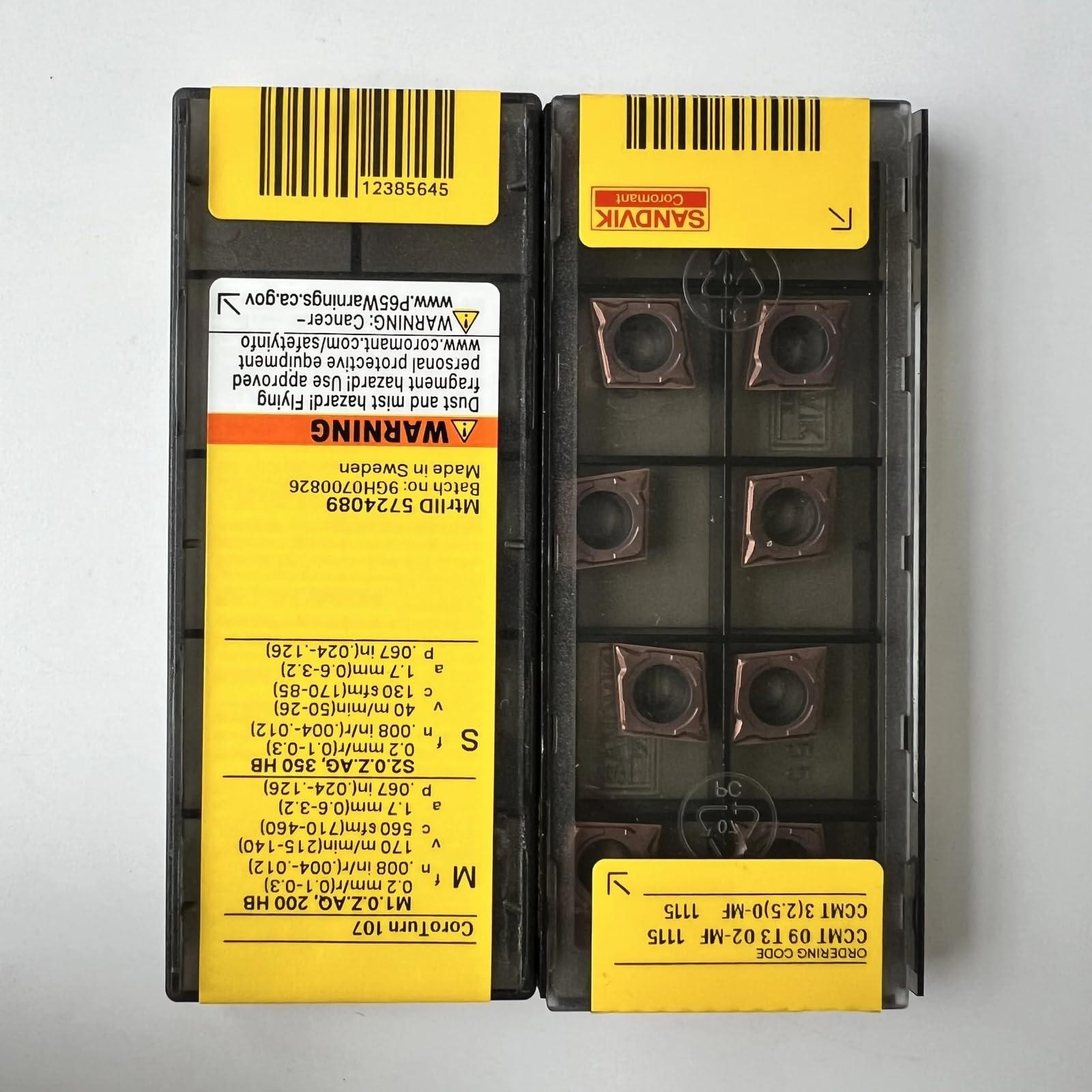 

Original Sandvik / CCMT09T302-MF 1115 CNC lathe carbide blade tool 10 Pcs