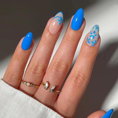 Nail Patch Nail Patch False Nail Patch Short Almond Nail Almond Type French Nail Patch 30 Pieces