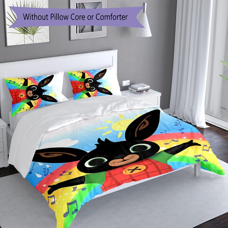 3pcs Bing Pattern Bedding Set Duvet Cover Set Includes Duvet Cover &pillowcases, Perfect All Season Bedroom Decoration & Gift