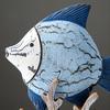 Mediterranean Wood Fish Coral Statue Shell Miniature,Ocean Animal Crafts Ornaments Living Room Children's Bedroom Decoration