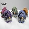 Small Gnome Decorations Colorful Hat Resin Statue, Faceless Dwarf Figurine with Wrinkled Hat, Outdoor Statues Waterproof Garden Ornament, Indoor