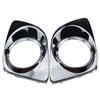 2Pcs Fog Light Trim Set Left and Right Chrome Plastic For 2009-2012 Toyota Venza