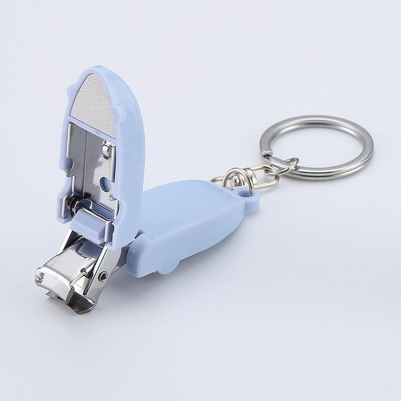1pc Finger Nail Cutter with Travel Keychain Mini Folding Nail Cutter Stainless Steel Portable Nail Clippers with Nail Files