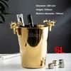 Fashionable and creative ice bucket Stainless steel golden hammer pattern ice bucket red wine champagne ice wine barrel