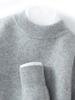 Men's Autumn Thickened Cashmere Round Neck Sweater - Light Business Style