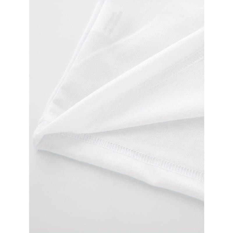 European Size Women's Casual Crew Neck T-Shirt, LOVE Cat Silhouette & Paw Heart Print, Soft Stretch Fabric, S-XXL