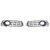 2pcs Front Fog Light Grille Left Right 8P0807682 Glossy Black Replacement for A3 8P 2008‑2012