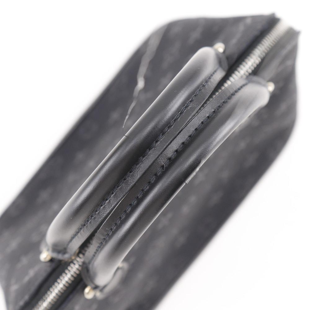 Louis Vuitton Little Alma Handbag M92146 Black Monogram Satin Women Used