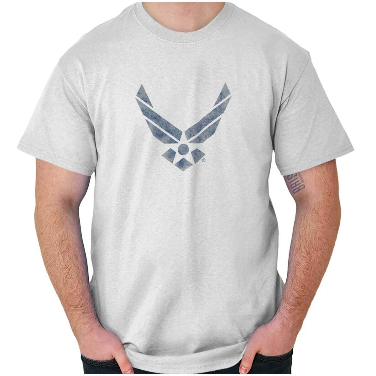 United States Air Force Distressed USAF Logo Womens or Mens Crewneck T Shirt Tee S
