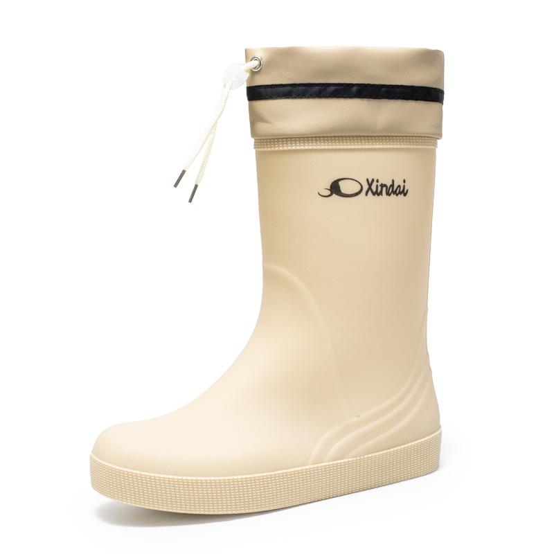 Trendige Damen- & Herren-Halbrohr-Wasserdichte Rutschfeste Regenstiefel - Verschleißfeste Gummischuhe für Arbeit & Autowäsche