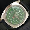 JAPAN VINTAGE RICOH R31 AUTOMATIC MENS GREEN COLOR DIAL WATCH A704703-1