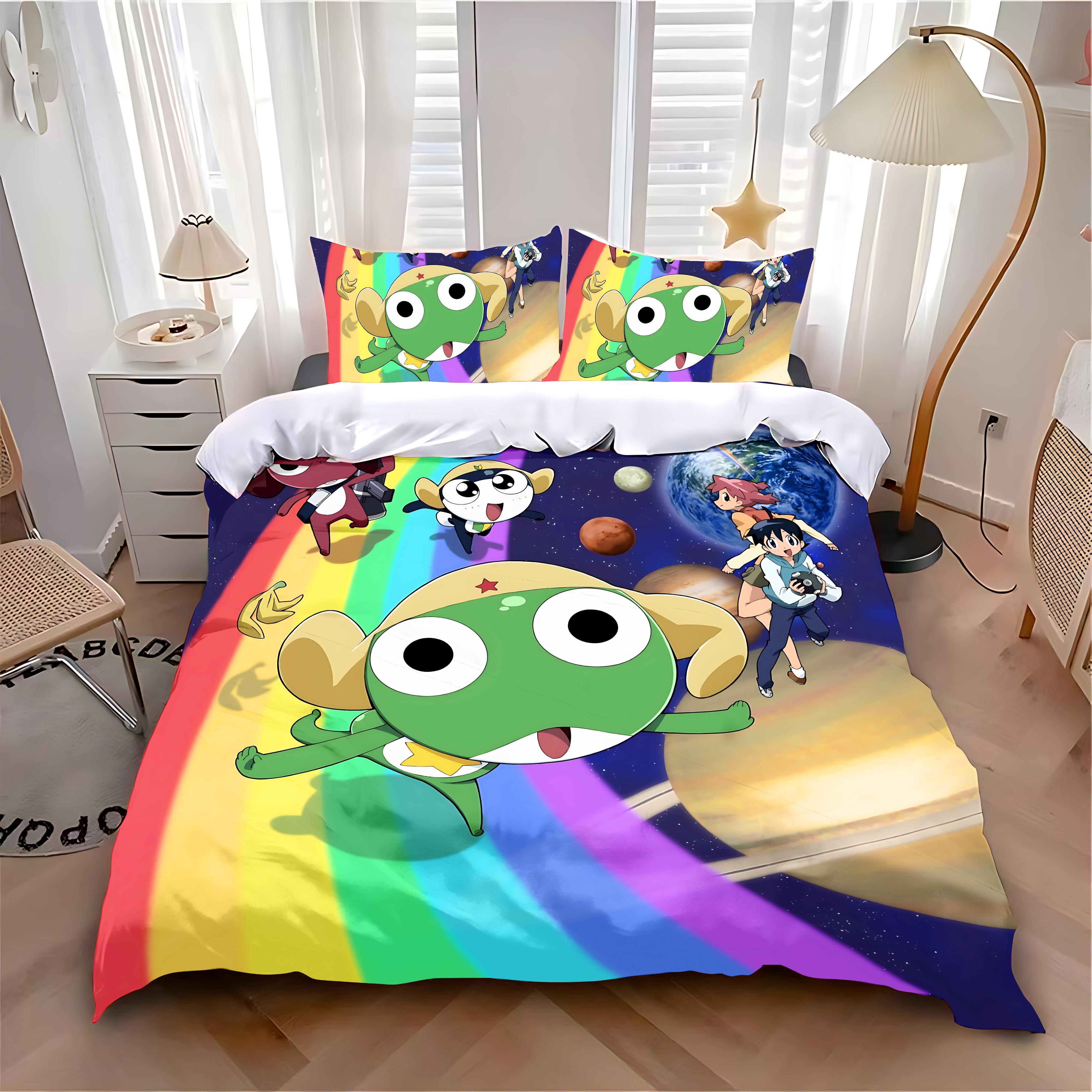 

Comforter Fashion Bedding Set Sergeant Frog Adult Boy Girl Bedroom Decoration Children Single Double Large Size Comforter (quilt)-EU Single(135*200cm)3pcs