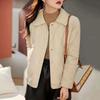 Baumwollgepolsterte Jacke für Damen 40-50: Stilvoller Petite Kurzmantel, lässiges leichtes Oberteil für Herbst/Frühling/Sommer.