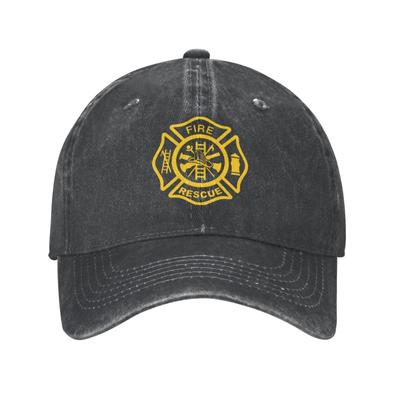 Fashion Cotton Firefighter Fire Rescue Baseball Cap Unisex Women Custom Adjustable Adult Dad Hat Summer