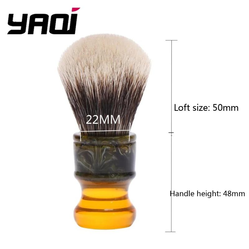 YAQI 22MM Sagrada Familia Two Band Badger Hair Resin Handle Men Wet Shave Brushes And a Shaving Soap Set