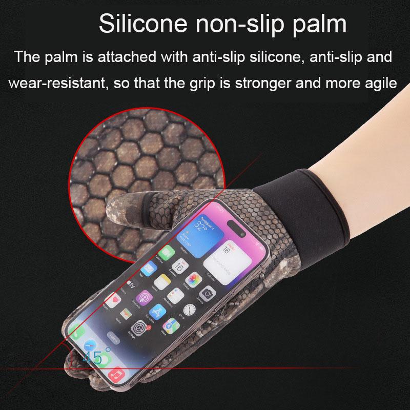 Autumn Winter Warm Outdoor Activity Glove Thickened Cotton Warm Mittens Ski Fishing Bicycle Riding Water Resistant Gloves Non slip
