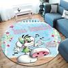 Diddl Custom Name Round Area Rug,Carpet Rug for Living Room Bedroom Sofa Playroom Decor,Non-slip Floor Mat