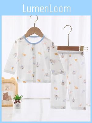 Baby Cotton Summer Pajamas Set With Antibacterial Fabric For Newborns And Toddlers