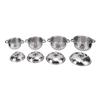 4pcs Stainless Steel Pots Set Stockpot with Lids Dual Handles Sauce Soup Pot for Kitchen Cooking