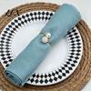 Elegant Napkin Rings for Reception 3Pcs Faux Pearl Rings, Reusable Metal Holders, Holders Table Weddings Banquets Dinner Parties Decor Clips