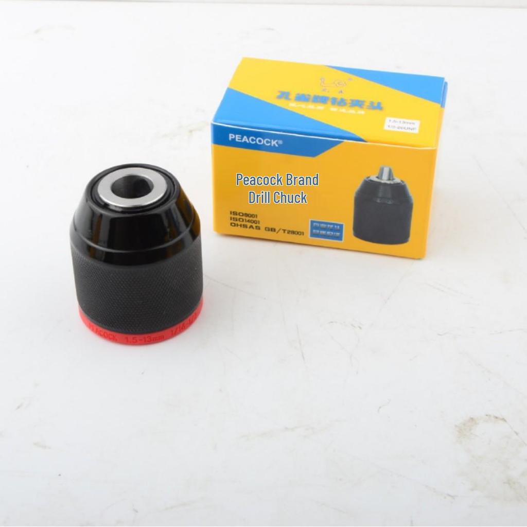 Peacock Ratchet Metal & Plastic Hand-Tightened Drill Chuck